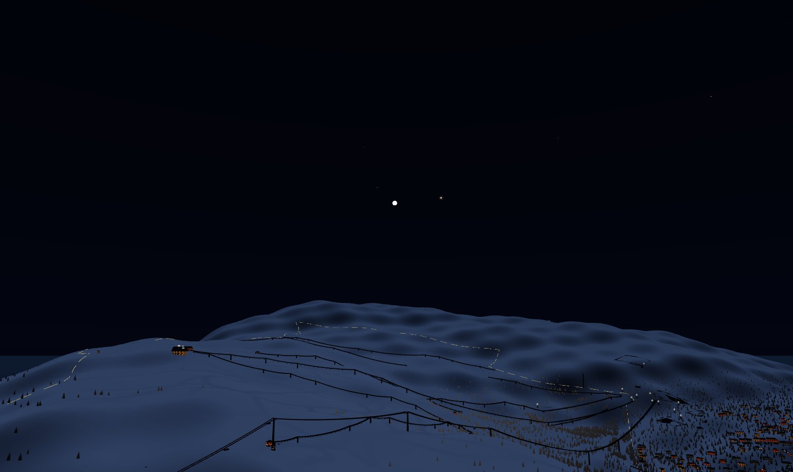 The mountain after dark